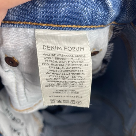Aritzia Denim Forum The Arlo High Rise Straight Jeans Sz 25 - Picture 11 of 12